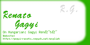 renato gagyi business card